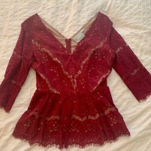 Anthropologie peplum top